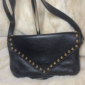 BTB Los Angeles Leather Studded Black Crossbody NWOT